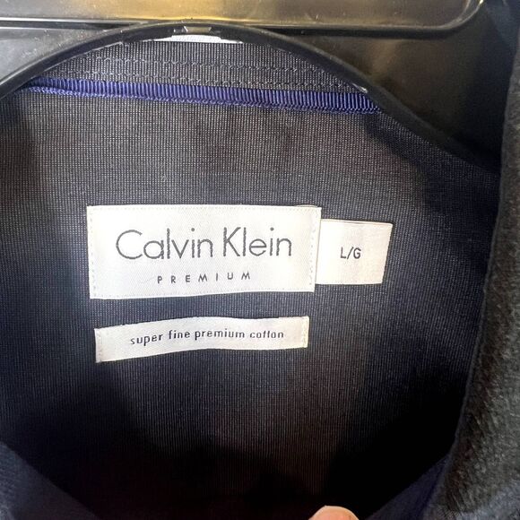 Calvin Klein NWT Super Fine Premium Cotton Button Front Shirt Mens Size Large - Picture 6 of 11